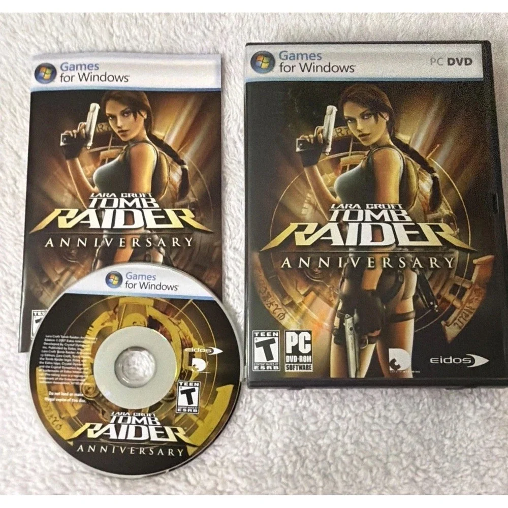 LARA CROFT Tomb Raider ANNIVERSARY Games WIN PC DVD ROM CIB Complete